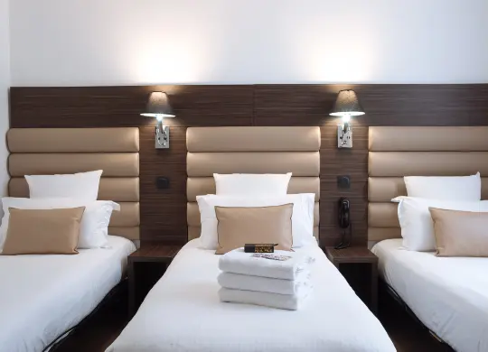 Auf Klassenfahrt mit HEROLÉ: 3-Bett-Zimmer im App.Hotel Monsigny in Nizza an der Côte d'Azur