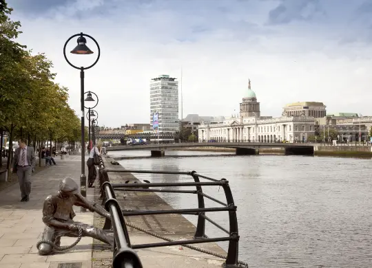Auf Klassenfahrt mit HEROLÉ: Liffey River in Dublin.