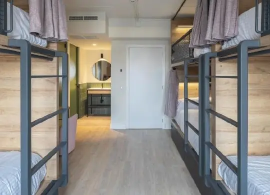 Auf Klassenfahrt mit HEROLÉ: 6-Bett-Schlafsaal im Latroupe Grand Place Hostel in Brüssel