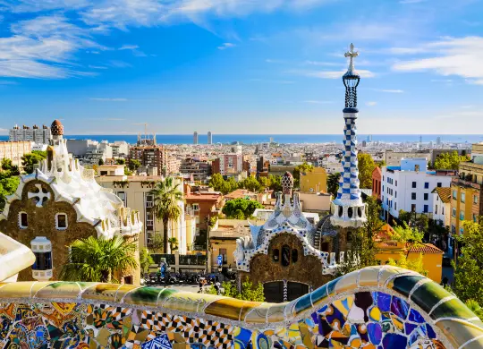 Blick vom Parc Güell in Barcelona Auf Klassenfahrt mit HEROLÉ: Blick vom Parc Güell in Barcelona.