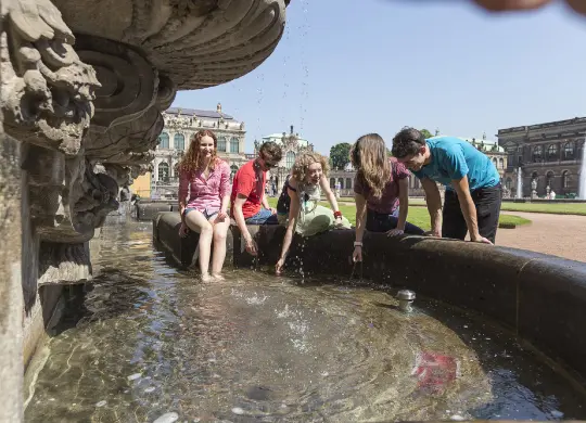 Im Zwinger in Dresden Auf Klassenfahrt mit HEROLÉ: Im Zwinger in Dresden.