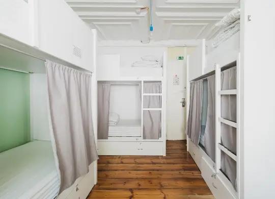 Auf Klassenfahrt mit HEROLÉ: Ein typisches Mehrbettzimmer im WOT New Lisbon Hostel in Lissabon.