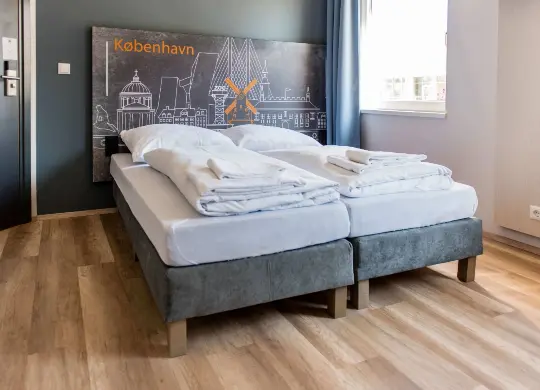 Auf Klassenfahrt mit HEROLÉ: Zimmerbeispiel für die Begleitpersonen im a&o Hostel Norrebro Kopenhagen