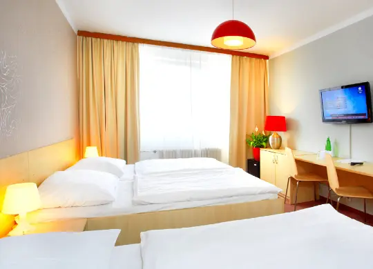 Beispielzimmer im Hotel Charles Central in Prag Auf Klassenfahrt mit HEROLÉ: Beispielzimmer im Hotel Charles Central in Prag