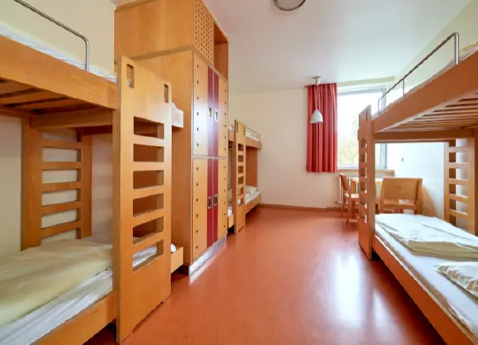 Auf Klassenfahrt mit HEROLÉ: 6-Bett-Zimmer in der Jugendherberge Luxemburg-Stadt