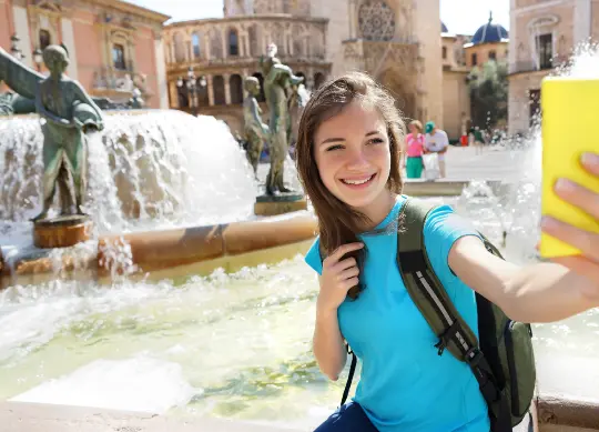 Selfie in Valencia Auf Klassenfahrt mit HEROLÉ: Selfie in Valencia.