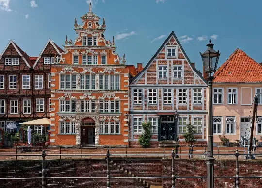 Altstadt Stade Auf Klassenfahrt mit HEROLÉ: Blick auf die Altstadt von Stade an der Nordsee.