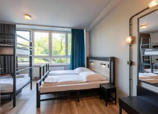 Beispiel-Mehrbettzimmer im a&o Hostel Rotterdam City Auf Klassenfahrt mit HEROLÉ: Beispiel-Mehrbettzimmer im a&o Hostel Rotterdam City