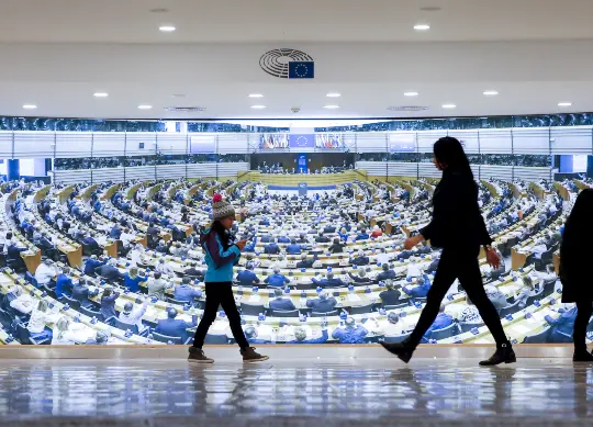 Im Besucherzentrum des Europäischen Parlaments in Brüssel wird politische Bildung lebendig.