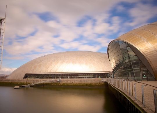 Blick auf das Science Center in Glasgow Auf Klassenfahrt mit HEROLÉ: Blick auf das Science Center in Glasgow