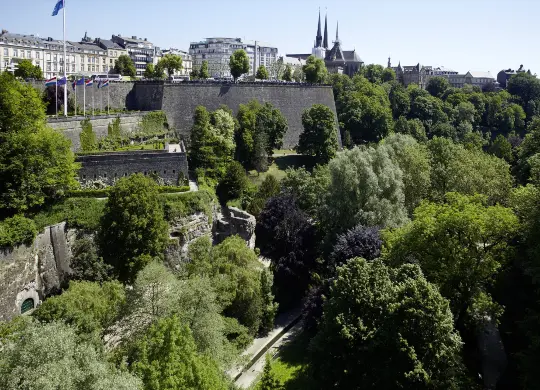 Auf Klassenfahrt mit HEROL&Eacute;: Blick auf die Stadt Luxembourg
