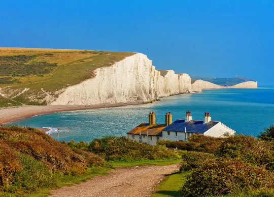 Auf Klassenfahrt mit HEROLÉ: Die weißen Klippen ganz in der Nähe von Brighton.