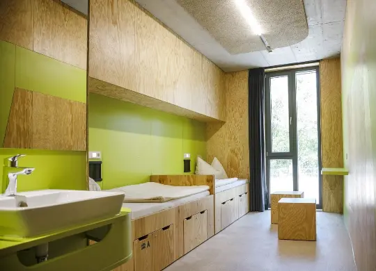 Auf Klassenfahrt mit HEROLÉ:Mehrbettzimmer in der DJH Bayreuth Fränkische Schweiz