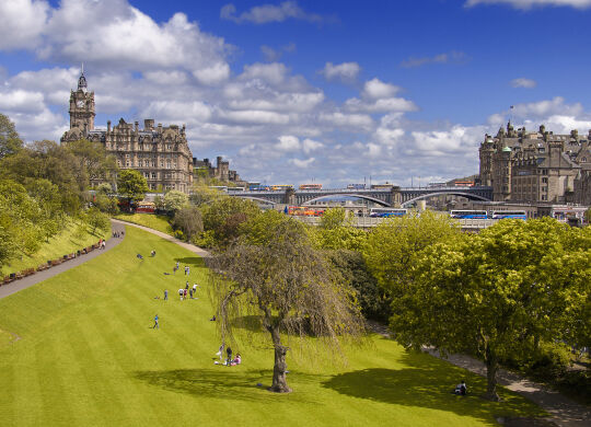 Princes Street Gardens in Edinburgh Auf Klassenfahrt mit HEROLÉ: Princes Street Gardens in Edinburgh.