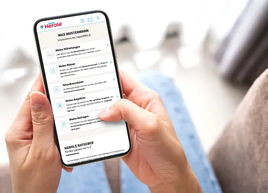 Nutzung meinHEROLÉ über ein Smartphone Auf Klassenfahrt mit HEROLÉ: Unser Kundenportal meinHEROLÉ kann einfach überall von allen Geräten aufgerufen werden.