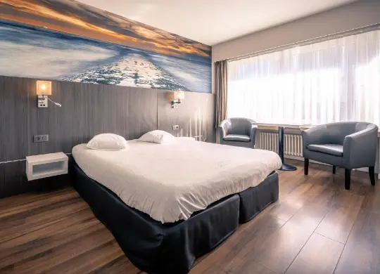 Doppelzimmer im Hotel Royal Astrid in Oostende Auf Klassenfahrt mit HEROLÉ: Zimmer für die Begleitpersonen Hotel Royal Astrid an der Flämischen Nordseeküste