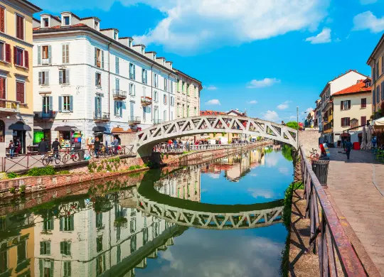 Auf Klassenfahrt mit HEROLÉ: Kanal Naviglio Grande in Mailand