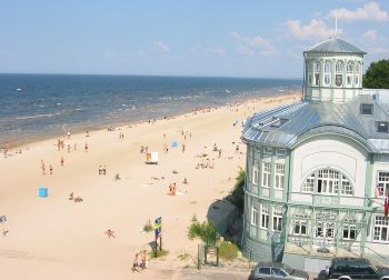 Badehaus in Jurmala in Riga Auf Klassenfahrt mit HEROLÉ: Badehaus in Jurmala in Riga.