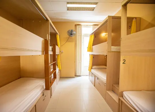 Auf Klassenfahrt mit HEROLÉ: The River Hostel Valencia Mehrbettzimmer