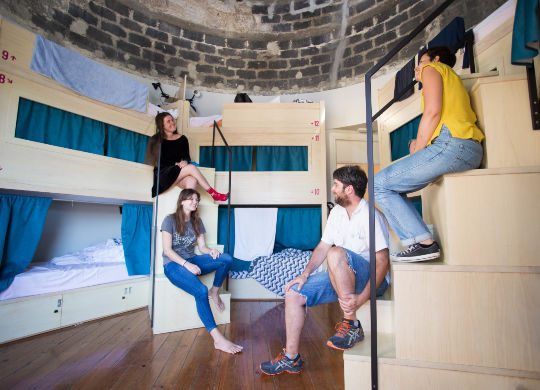 Ansicht Mehrbettzimmer in Porto Auf Klassenfahrt mit HEROLÉ: Ansicht Mehrbettzimmer in Porto.