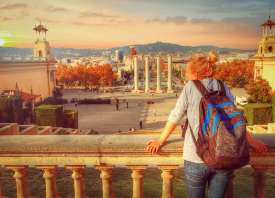 Auf Klassenfahrt mit HEROLÉ: Abendstimmung in Barcelona.