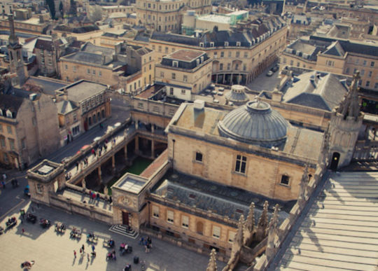 Blick von der Abbey in Bath Auf Klassenfahrt mit HEROLÉ: Blick von der Abbey in Bath.