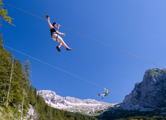 Zippline in Bovec Auf Klassenfahrt mit HEROLÉ: Zippline in Bovec.