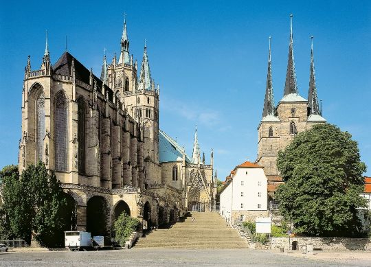 Klassenfahrten Erfurt - Dom und St. Severi Erfurt Klassenfahrten Erfurt - Dom mit Domstufen und St. Severi Erfurt