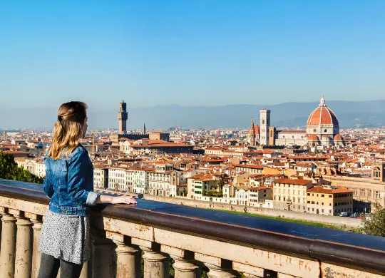 Ausblick auf die Stadt in Florenz Auf Klassenfahrt mit HEROLÉ: Ausblick auf die Stadt in Florenz.