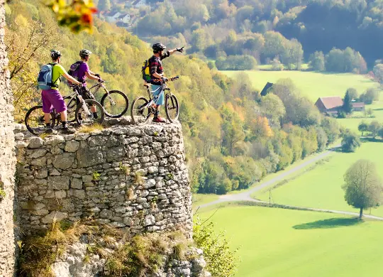 Auf Klassenfahrt mit HEROLÉ: Mountainbike in der fränkischen Schweiz.
