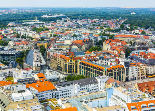 Stadtpanorama in Leipzig Auf Klassenfahrt mit HEROLÉ: Stadtpanorama in Leipzig.