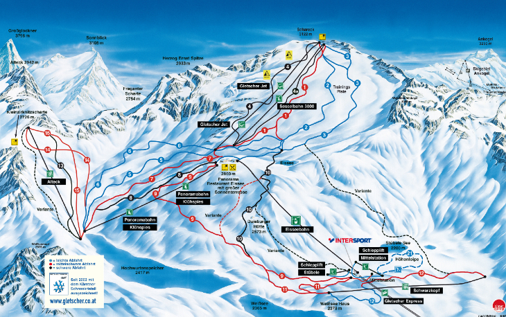 Auf Klassenfahrt mit HEROLÉ: Befahren Sie die verschiedenen Pisten des Skigiebts am Mölltaler- Gletscher