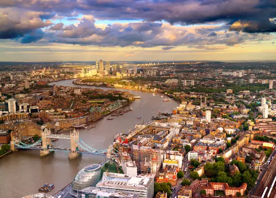 Blick über London  Auf Klassenfahrt mit HEROLÉ: Blick über London.