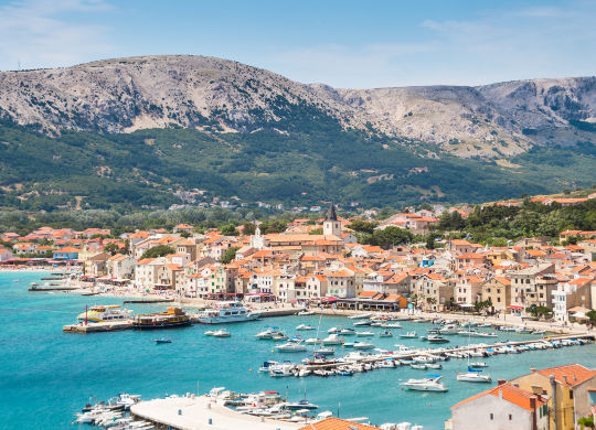 Klassenfahrten Kvarner Bucht - Insel Krk Klassenfahrten Kvarner Bucht - Blick auf die Insel Krk