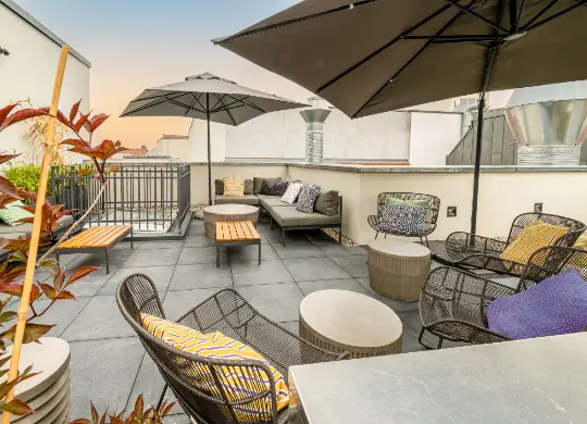 Auf Klassenfahrt mit HEROLÉ: Dachterrasse im Groners Leipzig