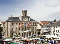 Auf Klassenfahrt mit HEROLÉ: Markt in Weimar.