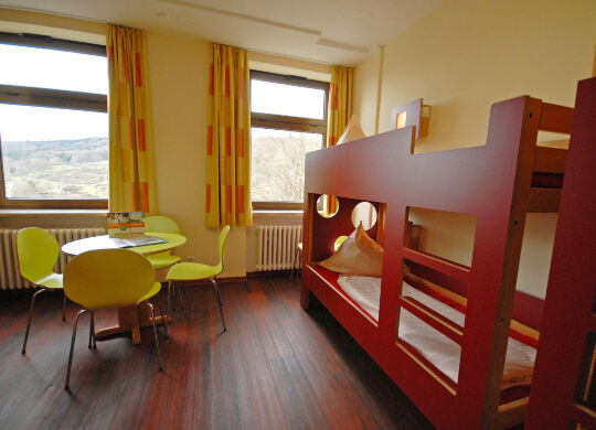 Mehrbettzimmer in der JH Bollendorf in der Eifel Auf Klassenfahrt mit HEROLÉ: Mehrbettzimmer in der JH Bollendorf in der Eifel