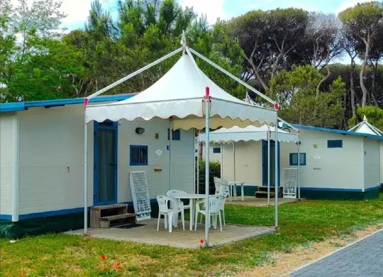 Auf Klassenfahrt mit HEROLÉ: Mobilhome Typ Baia Blu im Roma Capitol bei Rom