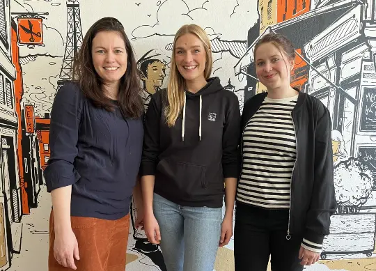 Nachhaltigkeit Gemeinsam für eine nachhaltige Sanitärwende: Das HEROLÉ Nachhaltigkeitsteam mit Mila von Goldeimer (Mitte)