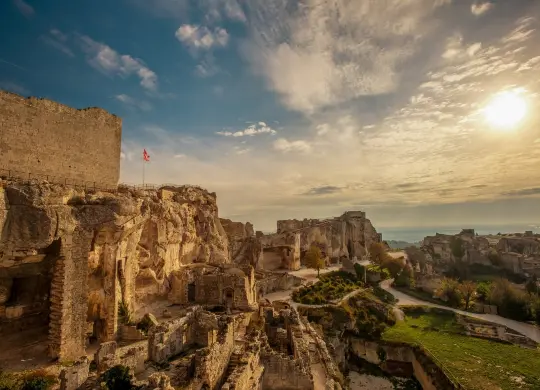Ruinen Les Baux de in der Provence  Auf Klassenfahrt mit HEROLÉ: Ruinen Les Baux de in der Provence.
