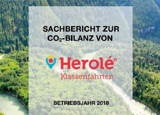 Sachbericht CO2-Bilanz von HEROLÉ Auf Klassenfahrt mit HEROLÉ: Cover des Sachberichts zur CO2-Bilanz von HEROLÉ