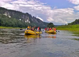 Klassenfahrt - Sächsische Schweiz - Schlauchboottour
