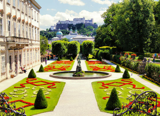 Salzburger Land - Salzburg Klassenfahrt - Salzburg - Gärten im Schloss Salzburg