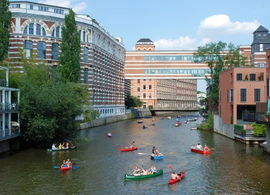 Auf Klassenfahrt mit HEROLÉ: Paddeln in Plagwitz