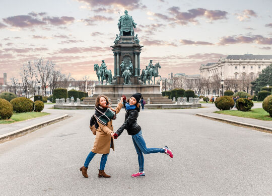 Wien - Klassenfahrt in Wien Auf Klassenfahrt mit HEROLÉ: Foto von Schülern in Wien