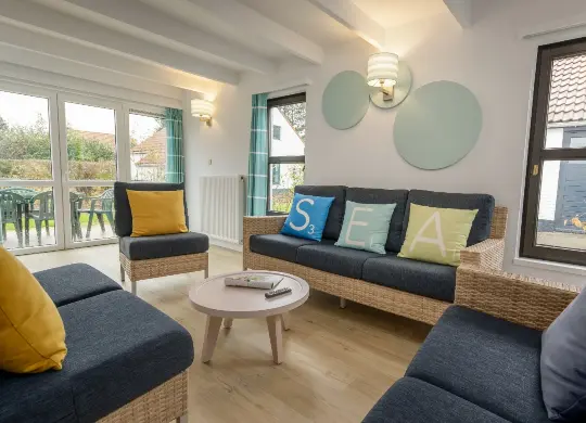 Wohnbereich im Ferienhaus im Centerparcs Park De Haan Auf Klassenfahrt mit HEROLÉ: Centerparcs Park De Haan