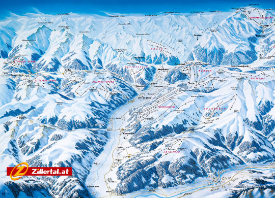 Klassenfahrten Zillertal - Pistenplan Klassenfahrten Zillertal - Pistenplan vom Zillertal