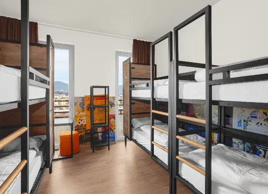 Auf Klassenfahrt mit HEROLÉ: Zimmerbeispiel a&o Hostel Firenze Campo di Marte in Florenz