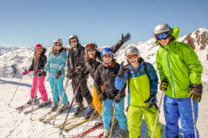 Ski fahren auf Klassenfahrt