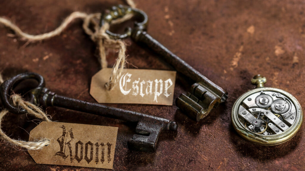 Schlüssel für das Online-Spiel Escape Room.